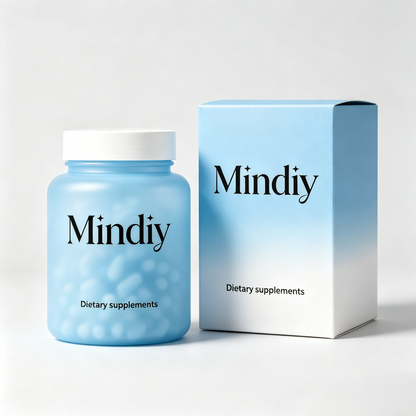 Mindiy Daily Wellness Dietary Supplement Capsules, All Natural Gentle Formula for Mood Support & Brain Focus