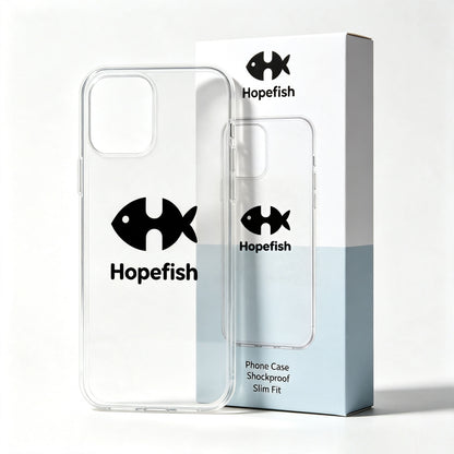 Hopefish Clear Shockproof Mobile Phone Case, Thin Light‑Weight Transparent Protective Case