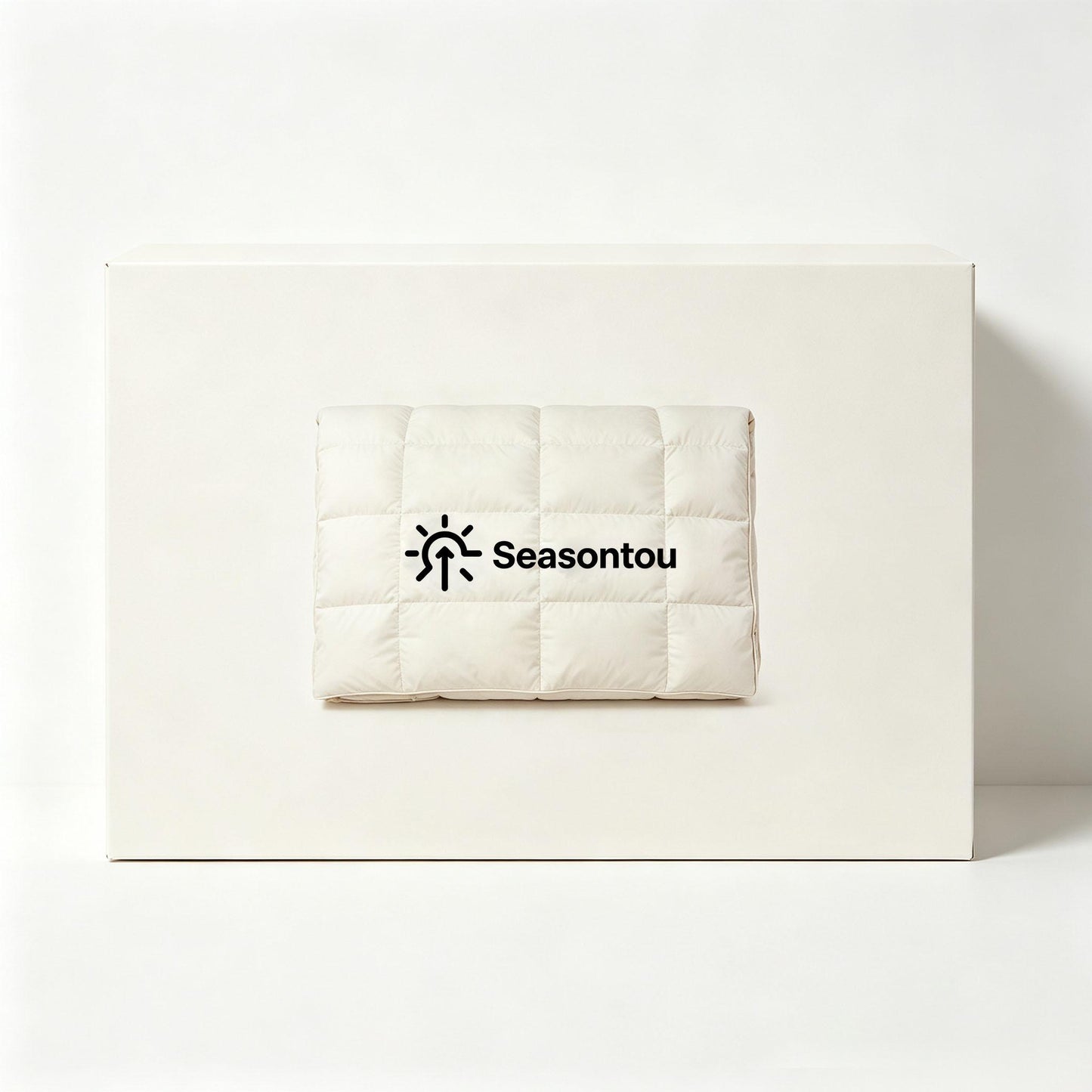 Seasontou Lightweight All Season Quilted Comforter, Soft Breathable Microfiber Bed Blanket, Square Grid Stitched Cooling Duvet Insert for Bedroom Guest Room Travel