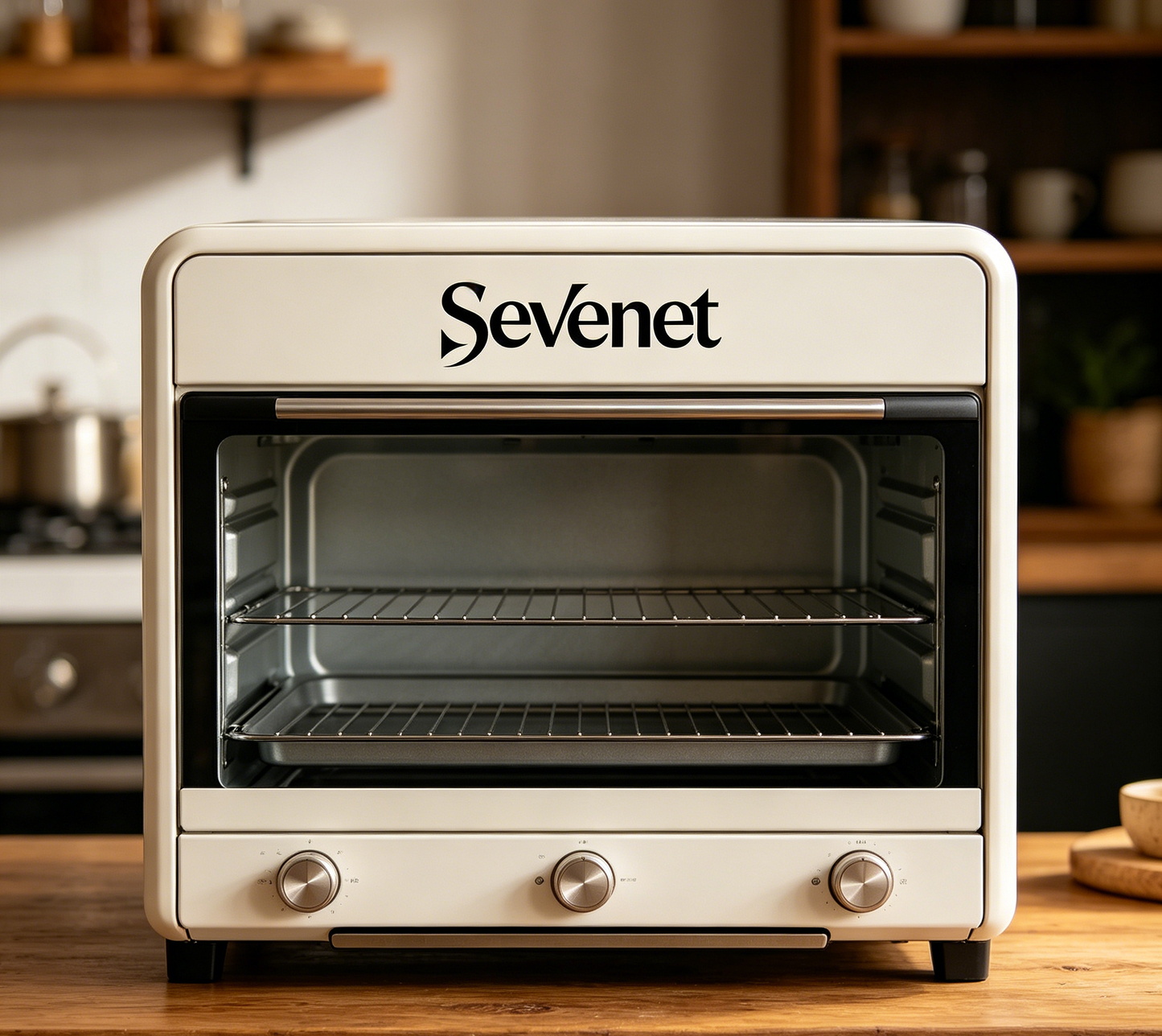 【Sevenet Electric Toaster Oven】—— Ideal Retro Kitchen Appliance for Home Baking