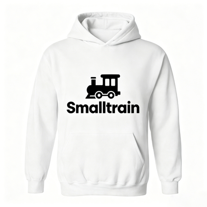 Smalltrain Classic Train Graphic Pullover Hoodie, Soft Fleece Long Sleeve Hooded Sweatshirt with Front Kangaroo Pocket for Men Unisex Casual Streetwear