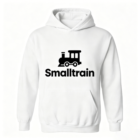 Smalltrain Classic Train Graphic Pullover Hoodie, Soft Fleece Long Sleeve Hooded Sweatshirt with Front Kangaroo Pocket for Men Unisex Casual Streetwear