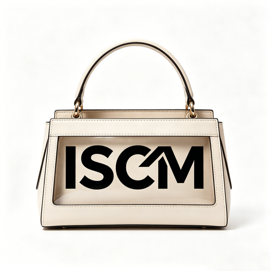 ISCM Women’s Transparent Window Top Handle Satchel Bag, Smooth Faux Leather Mini Handbag, Trendy Crossbody Shoulder Purse for Dating Daily Party