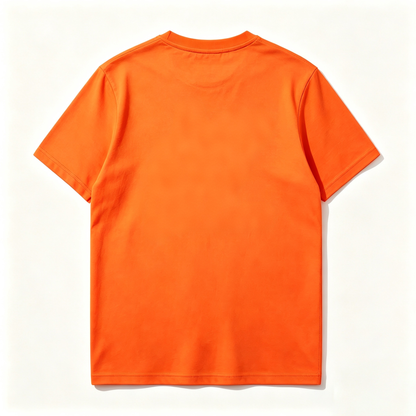 Swiftiger Graphic Crew‑Neck Short Sleeve T‑Shirt, Premium Soft Cotton Bright Orange Casual Tee, Unisex Classic‑Fit Daily Wear T‑shirt