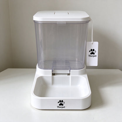 Thorpet Gravity Automatic Pet Feeder, Large Capacity Dry Food Dispenser for Cats and Small Medium Dogs