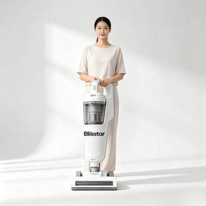 Blisstar Upright Corded Vacuum Cleaner, Powerful Suction Lightweight Stick Vacuum for Hardwood Floors, Carpet, Pet Hair, Easy to Empty Dust Cup