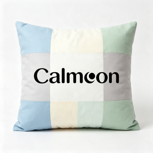 Calmoon Patchwork Color-Block Throw Pillow