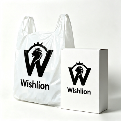 Wishlion Heavy‑Duty Disposable Plastic Trash Bags, Thick Leak‑Proof Shopping Garbage Bags, Multipurpose Carry‑Out Tote Bags