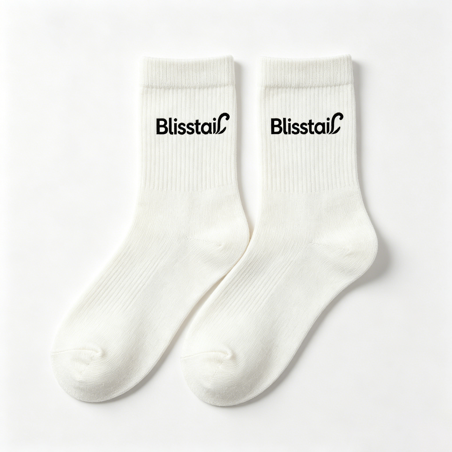 Blisstail 3 Pairs Soft Cotton Crew Socks Breathable Mid Calf Casual Sports Socks Unisex