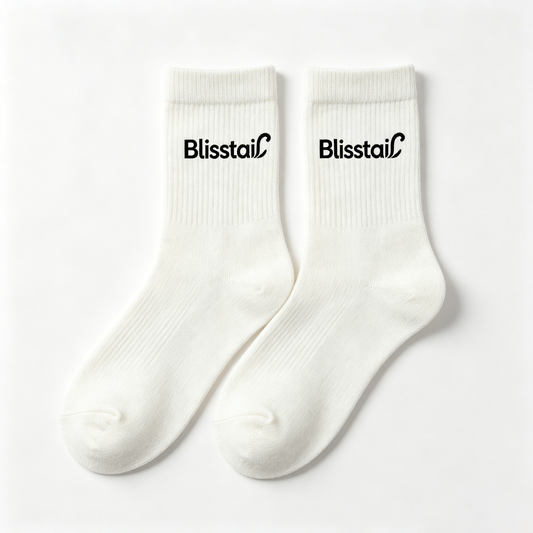 Blisstail 3 Pairs Soft Cotton Crew Socks Breathable Mid Calf Casual Sports Socks Unisex