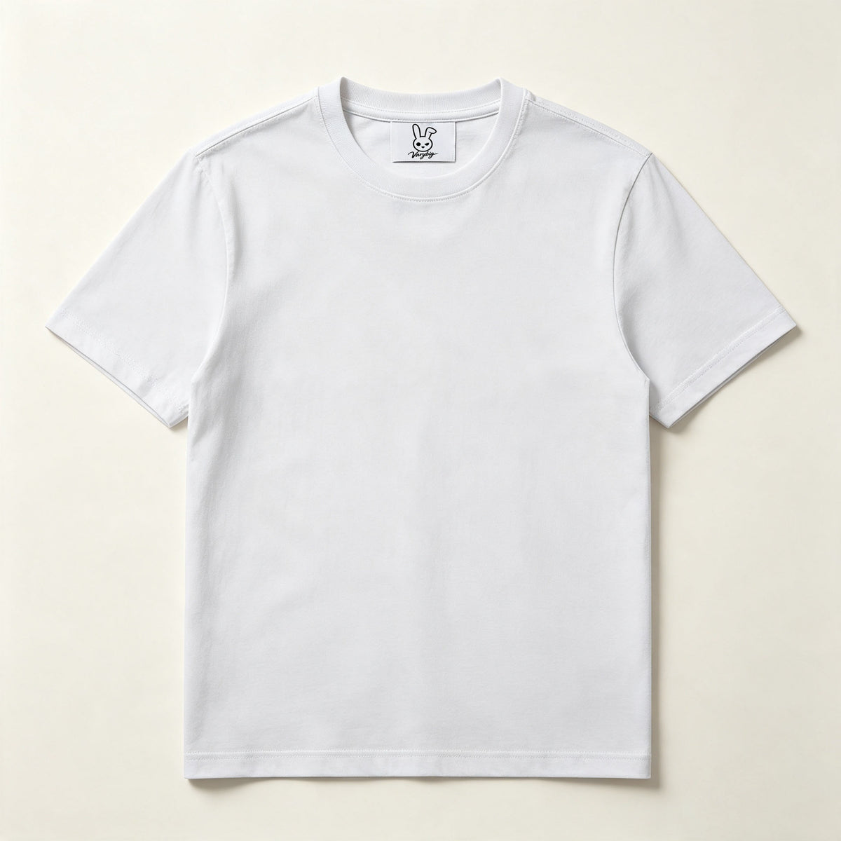 Varybig Soft Cotton Plain White T‑Shirt, Everyday Wear Crew Neck Short Sleeve Casual Unisex Tees
