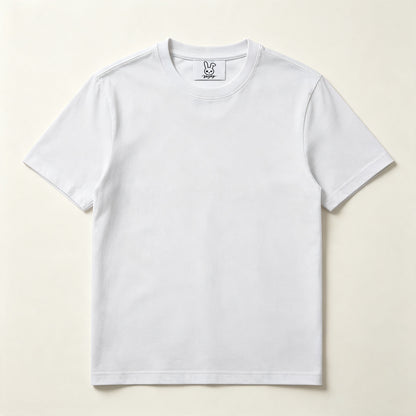 Varybig Soft Cotton Plain White T‑Shirt, Everyday Wear Crew Neck Short Sleeve Casual Unisex Tees