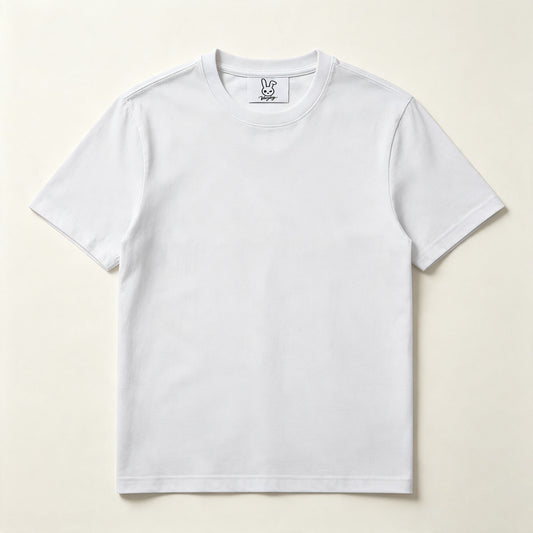 Varybig Soft Cotton Plain White T‑Shirt, Everyday Wear Crew Neck Short Sleeve Casual Unisex Tees
