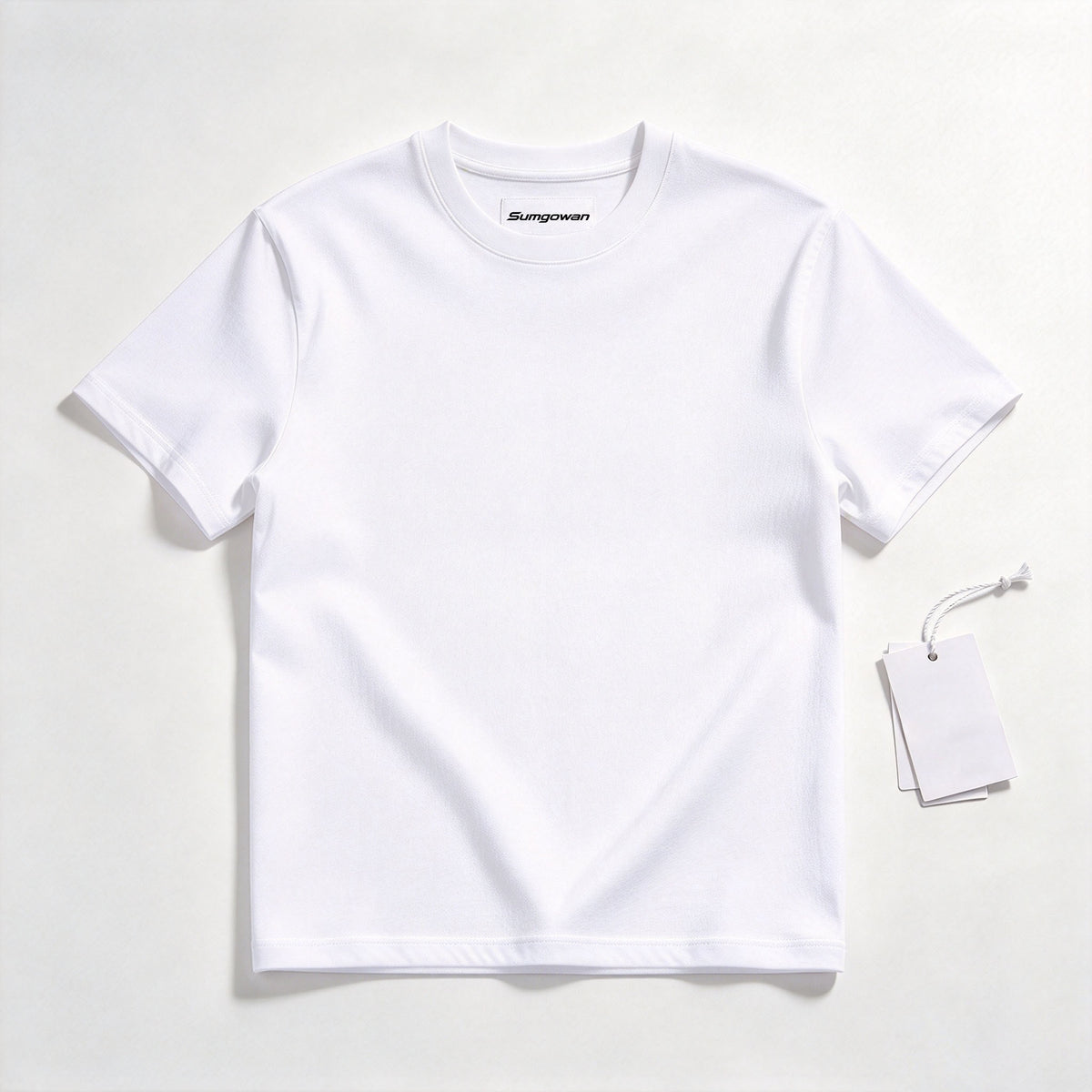 Sumgowan Classic Crew Neck Short Sleeve T-Shirt, Premium Soft Cotton Plain Basic Tee for Men Daily Casual Wear