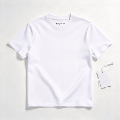 Sumgowan Classic Crew Neck Short Sleeve T-Shirt, Premium Soft Cotton Plain Basic Tee for Men Daily Casual Wear