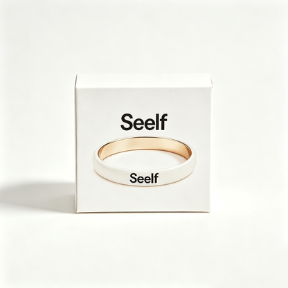 Seelf Bangle Bracelet for Women, Classic White Glossy Wrist Bangle, Minimalist Wide Cuff Bracelet, Fashion Jewelry for Daily Wear, Party & Gift