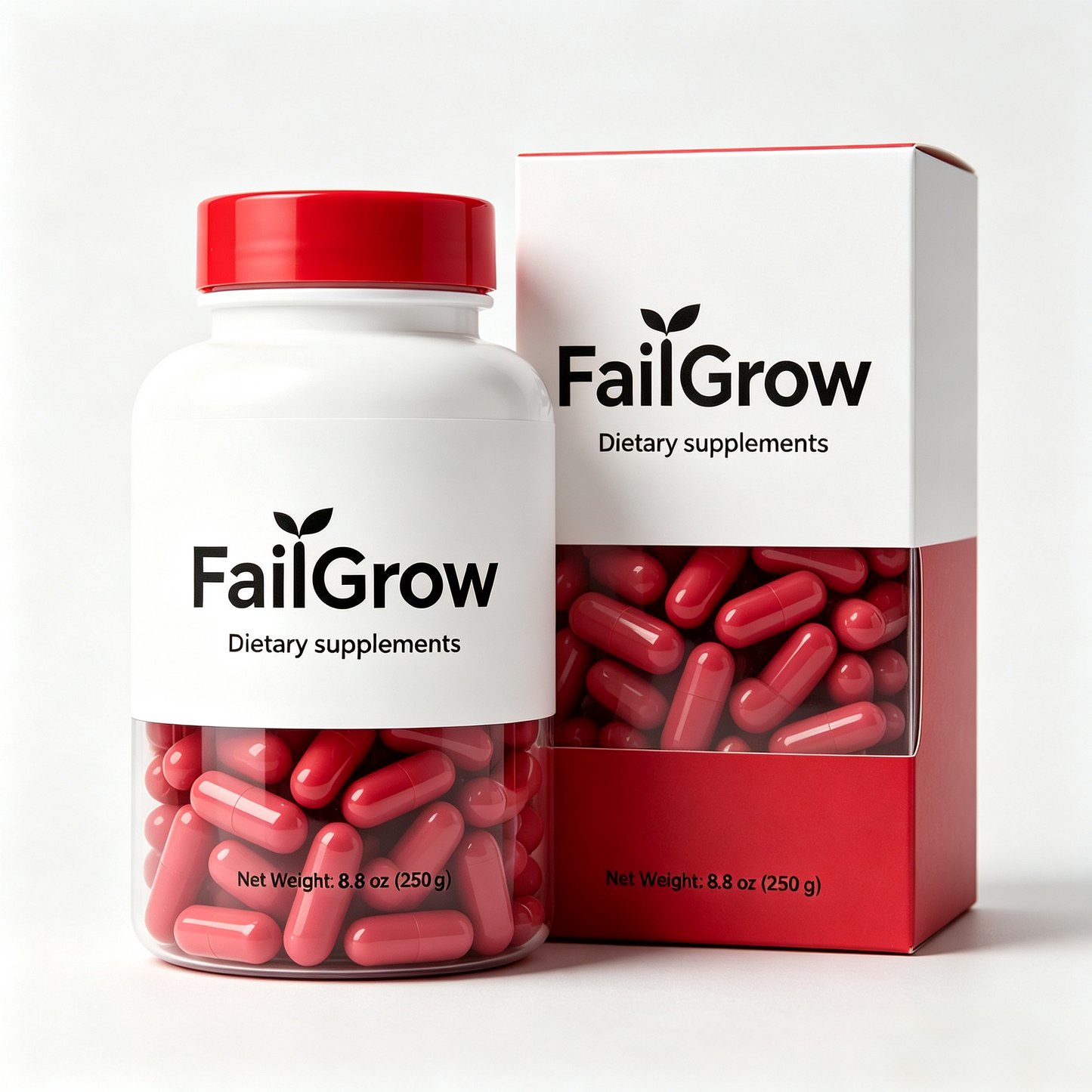 FailGrow Dietary Supplement Capsules, All-Natural Herbal Supplement, Support Daily Wellness, Non-GMO, Gluten Free