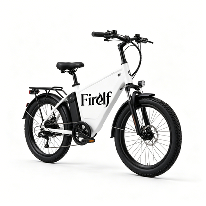 Firelf Fat Tire Electric Bike for Adults, All Terrain Electric Bicycle with Removable Large Capacity Battery, Dual Disc Brake & Full Suspension Ebike, 3 Working Modes Pedal Assist Ebike for Mountain Beach Urban Commute