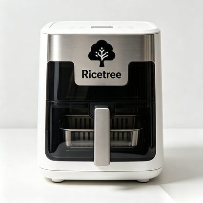 Ricetree Digital Air Fryer, Large Capacity Visible Window Air Fryer Oven for Healthy Oil-Free Home Cooking