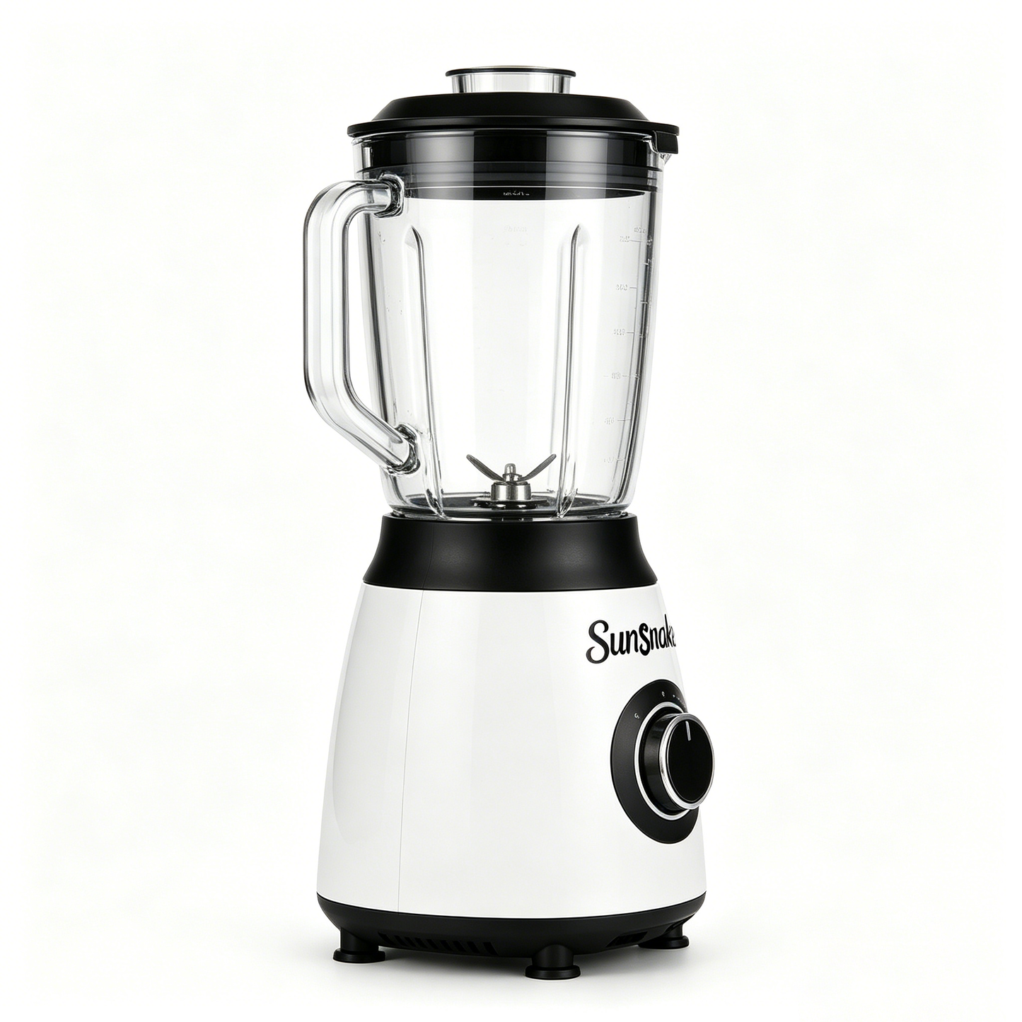 Sunsnake Countertop Blender, 500W High-Speed Smoothie Blender with 40oz Glass Jar, Multi-Function for Shakes, Smoothies & Food Prep, 3 Speed Settings
