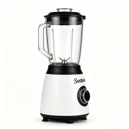 Sunsnake Countertop Blender, 500W High-Speed Smoothie Blender with 40oz Glass Jar, Multi-Function for Shakes, Smoothies & Food Prep, 3 Speed Settings