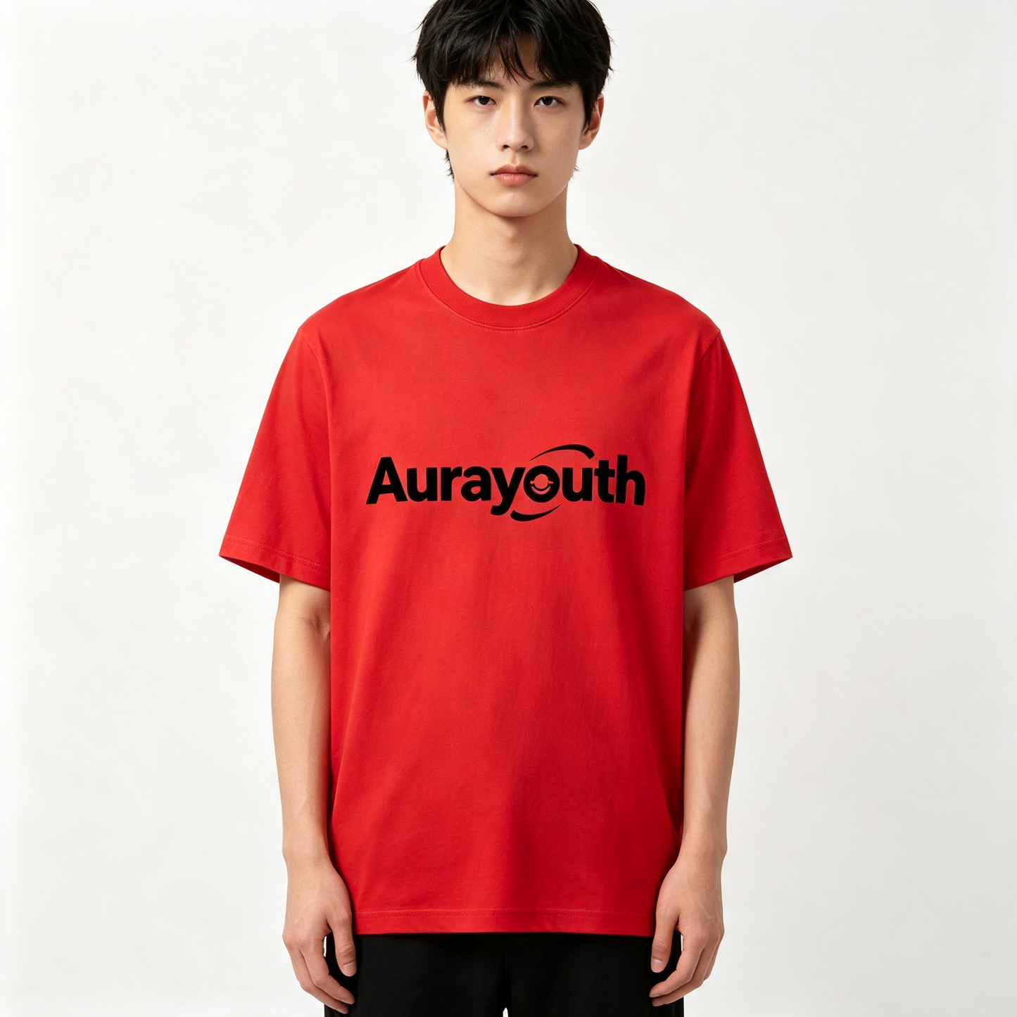 Aurayouth Classic Crew Neck Cotton T-Shirt, Oversized Loose Fit Short Sleeve Graphic Tee, Soft Breathable Casual Basic Top, Fashion Streetwear Daily Summer Tee Shirts for Men