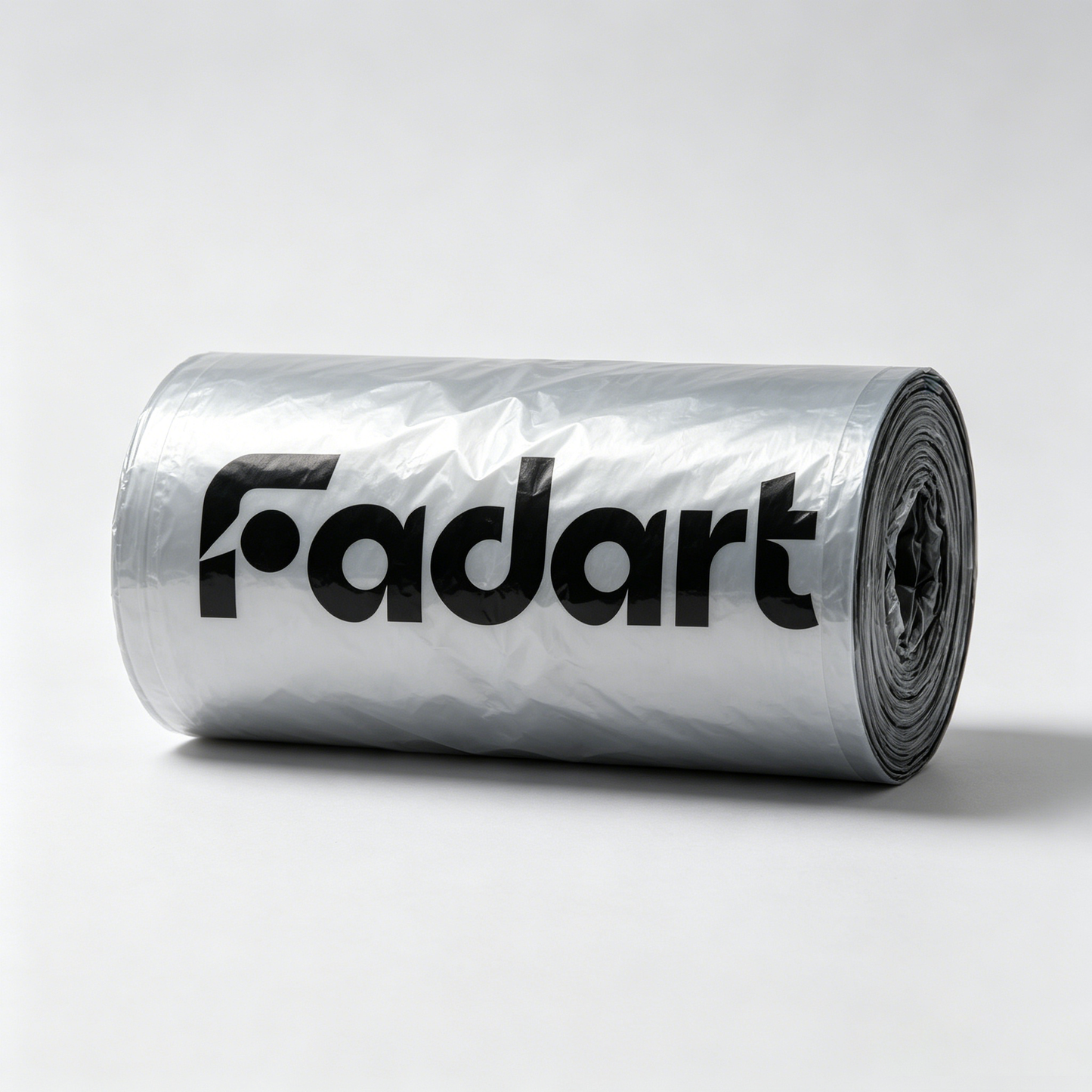 Fadart Silver Disposable Roll Trash Bags, 50 Count Heavy Duty Medium Garbage Bin Liners, Tear & Leak Resistant Waste Bags for Kitchen Bedroom Bathroom Office Medium Trash Cans