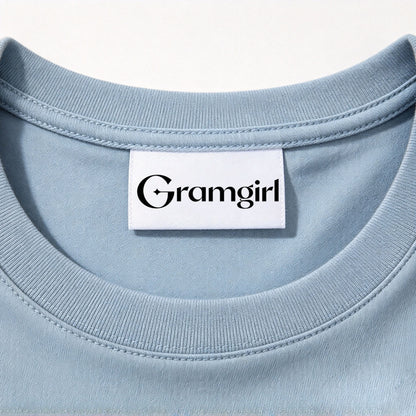 Gramgirl Women's Crew Neck Short Sleeve T-Shirt, Slim Fit Cropped Basic Tee, Soft Skin Friendly Casual T-Shirts for Women Daily Wear