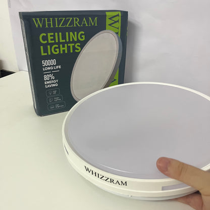 WHIZZRAM LED Ceiling Light, 12 Inch Flush Mount Ceiling Light Fixture, Ultra Slim Round Ceiling Lamp, 50000 Hours Long Lifespan, 80% Energy Saving, High Brightness & High CRI, Modern Ceiling Light for Bedroom Kitchen Bathroom Living Room Hallway