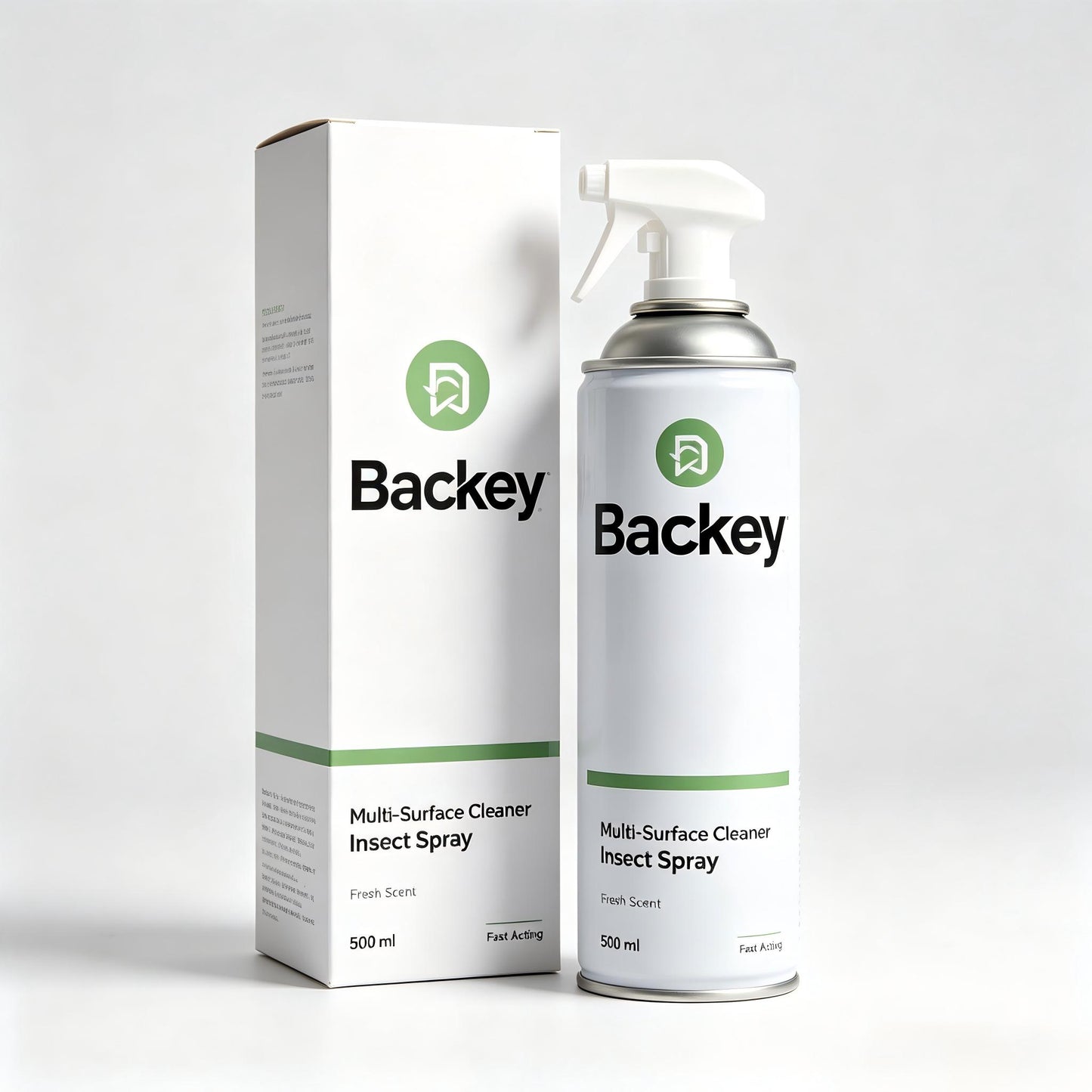 Backey Multi-Surface Insecticides Spray, Fast Acting Indoor Bug Killer, Fresh Scent Insect Repellent for Home Kitchen Bedroom, 500ml