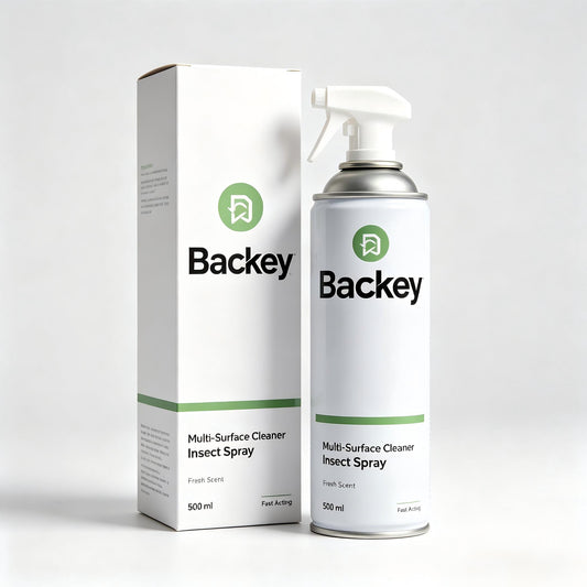 Backey Multi-Surface Insecticides Spray, Fast Acting Indoor Bug Killer, Fresh Scent Insect Repellent for Home Kitchen Bedroom, 500ml