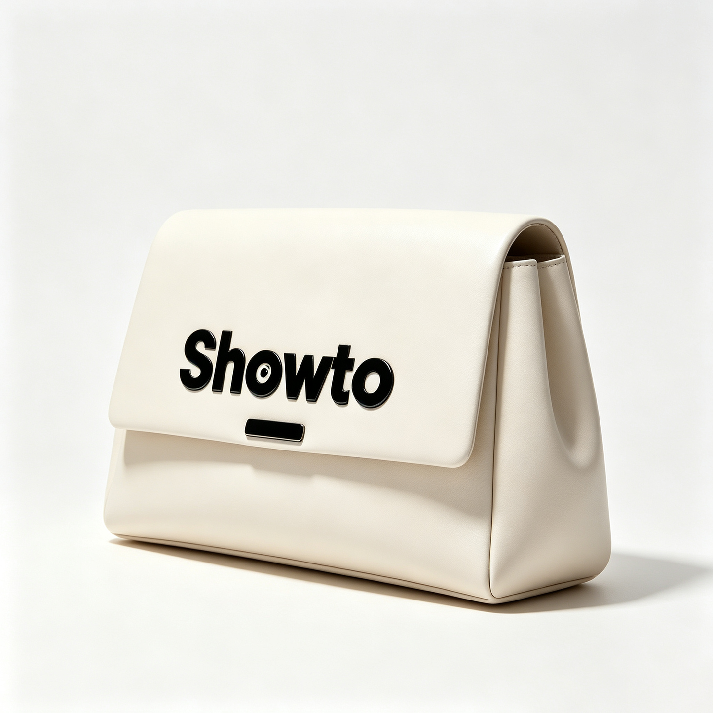 Showto Women’s Flap Shoulder Crossbody Handbag, Minimalist Cream White Faux Leather Satchel Bag, Spacious Multi-Pocket Daily Shoulder Bag, Fashion Versatile Designer Purse for Work Dating Travel