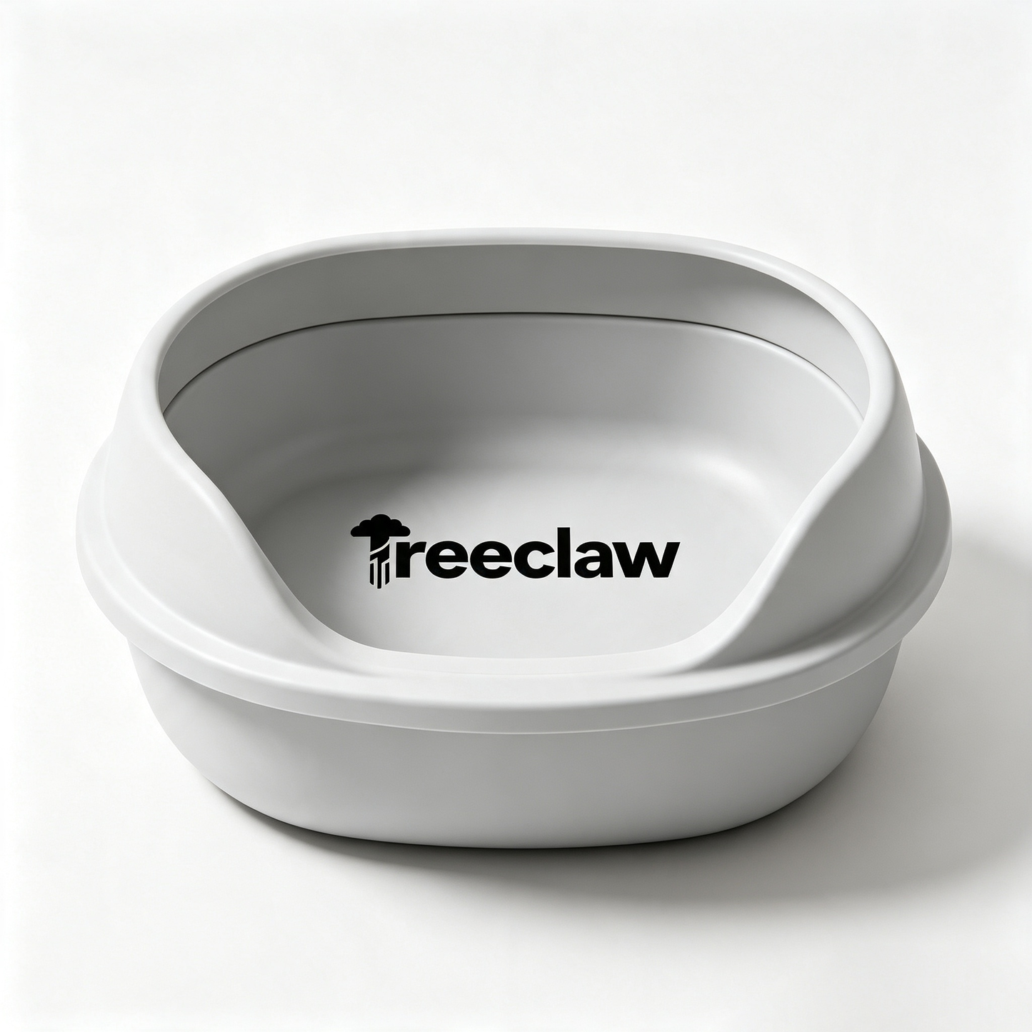 Treeclaw Open‑Top Cat Litter Box, Low Entry Anti‑Spill Kitty Litter Pan, Easy‑Clean Pet Toilet for Small Medium Cats