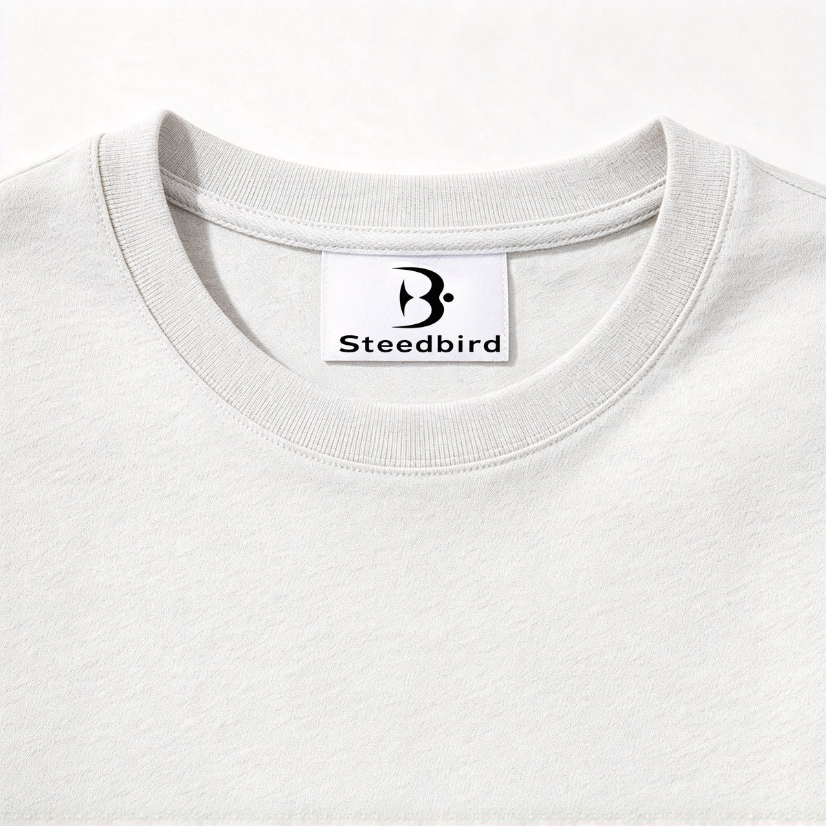Steedbird Classic Crew Neck Cotton t-shirt, Soft Heather Gray Short Sleeve Tee, Versatile Solid Casual Unisex Tops for Daily Wear