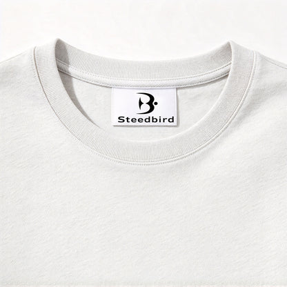 Steedbird Classic Crew Neck Cotton t-shirt, Soft Heather Gray Short Sleeve Tee, Versatile Solid Casual Unisex Tops for Daily Wear