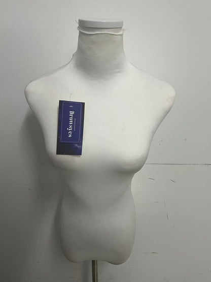 Drowsyes Female Half Body Cloth Covered Mannequin, Dress Form for Clothing Display, Detachable Neck Design for Boutiques & Window Shows