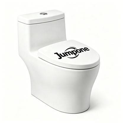 Jumpone One-Piece Toilet, High Efficiency Dual Flush, Soft-Close Seat, Modern Elongated Bowl, White Ceramic Bathroom Toilet
