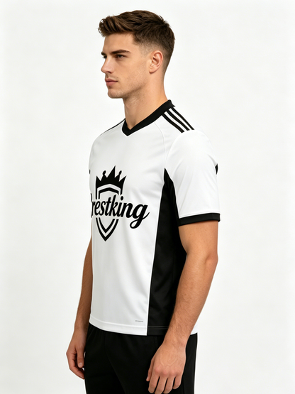 【Crestking Black & White Sport Jersey】—— Performance-Ready Style for Training & Street