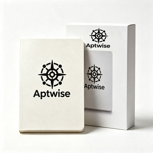 Aptwise Minimalist Hardcover Writing Notebook, Unlined Blank Paper Journal for Travel, Study and Business