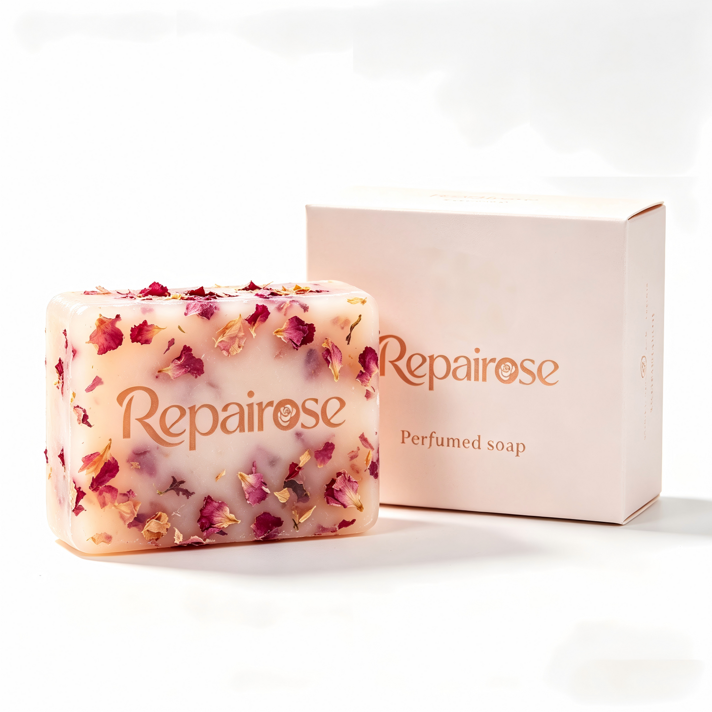 Repairose Rose Petal Perfumed Soap - Luxurious Floral Scented Bath Bar, Moisturizing & Gentle Cleansing for Face & Body, Natural Rose Infused, Ideal for Daily Use & Gifting