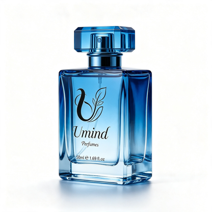Umind Eau de Toilette Fresh Aquatic Woody Scent Perfume, Luxury Blue Square‑Glass Fragrance Bottle for Men, Long‑Lasting Cologne for Daily Work Dating