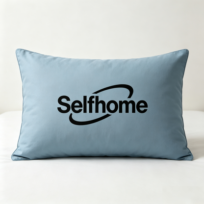 Selfhome Soft Cooling Bed Pillow with Reversible Cover, Breathable Skin-Friendly Rectangular Sleeping Pillow, Compressed Packed Support Pillow for Side Back Stomach Sleepers, Hotel Quality Bedroom Pillow