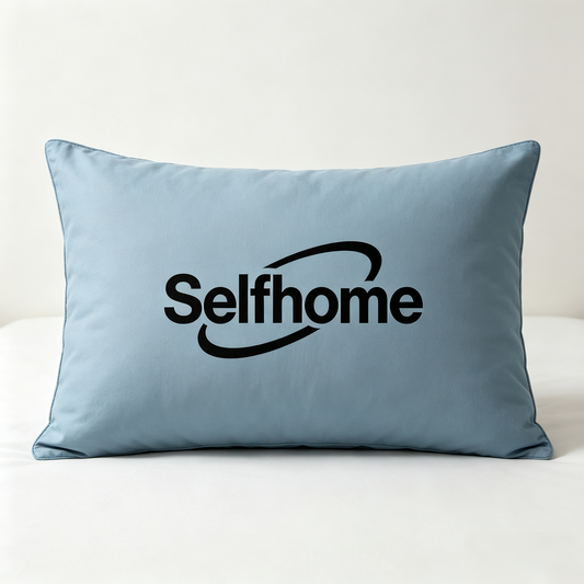 Selfhome Soft Cooling Bed Pillow with Reversible Cover, Breathable Skin-Friendly Rectangular Sleeping Pillow, Compressed Packed Support Pillow for Side Back Stomach Sleepers, Hotel Quality Bedroom Pillow