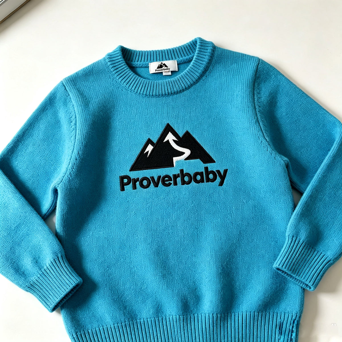 Proverbaby Children Soft Knit Pullover Sweater, Crew Neck Warm Long Sleeve Kids Jumper