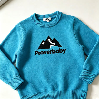Proverbaby Children Soft Knit Pullover Sweater, Crew Neck Warm Long Sleeve Kids Jumper