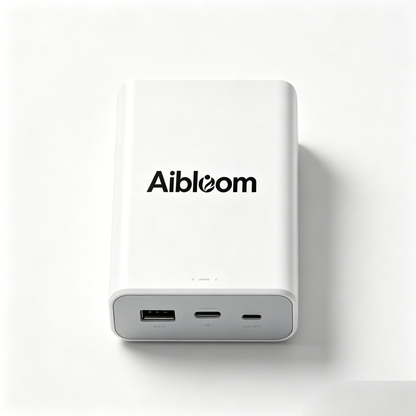 Aibloom Compact Portable Fast Charge Power Bank with Triple Charging Ports, Lightweight External Battery Charger for Travel Business Trip Outdoor