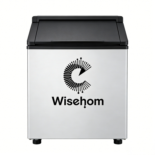 C Wisehom Commercial & Residential Stainless Steel Ice Maker, Automatic Fast Ice Making Machine, High Capacity Under Counter Ice Machine for Bar, Home, Restaurant