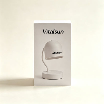 Vitalsun Modern Curved Gooseneck Small Table Lamp, Dimmable LED Desk Lamp with Dome Shade, Minimalist USB Powered Night Light for Bedroom Bedside Office Study Decor