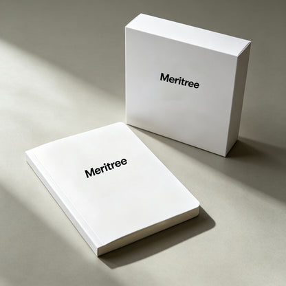 Meritree Hardcover Blank Notebook, Premium Thick‑Paper Unlined Journal, Classic Plain Writing Notepad for Office, School & Daily Planning, Gift‑Ready Notebook with Storage Box
