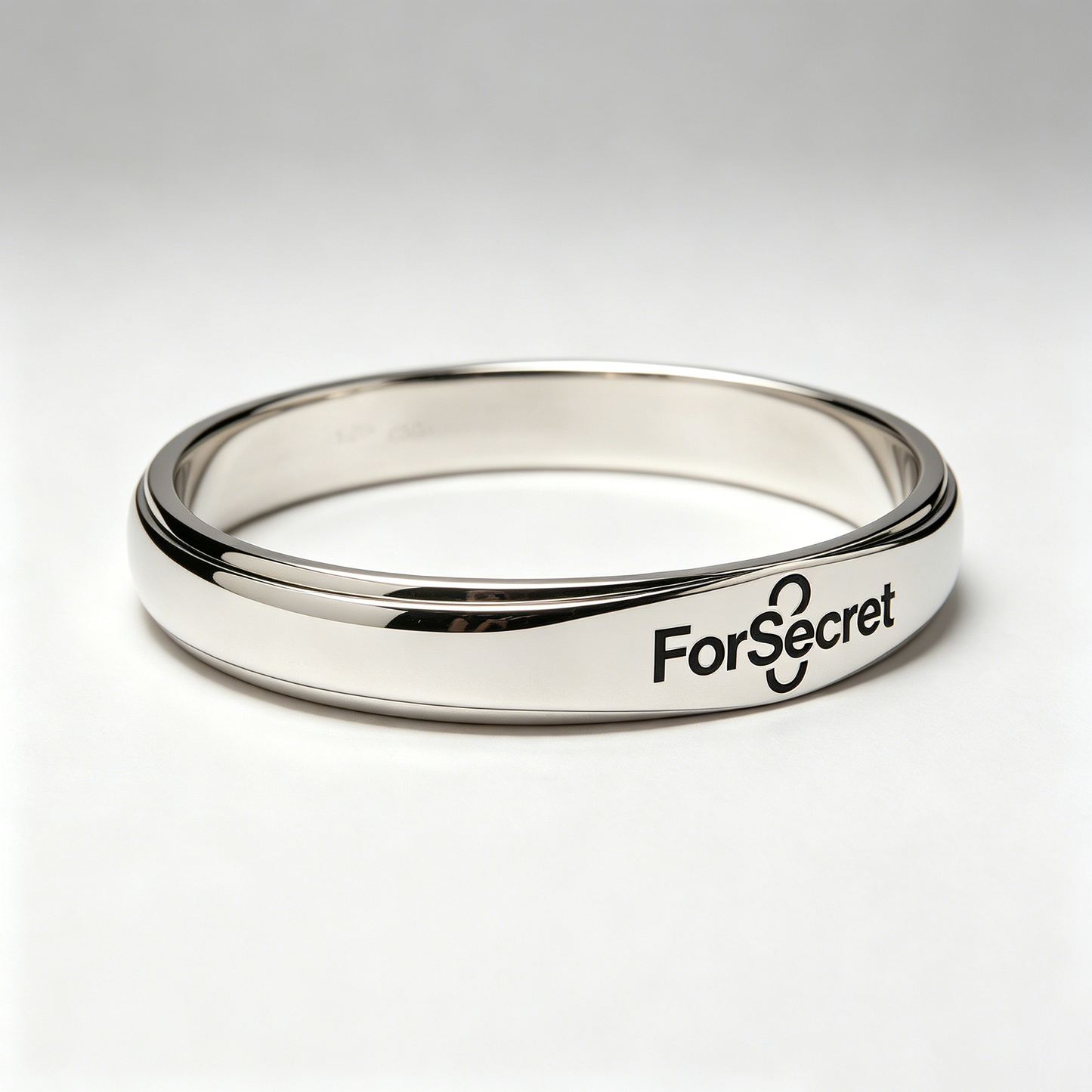 ForSecret Polished Silver Bangle Bracelet, Minimalist Smooth Solid Cuff Bracelet, Tarnish Resistant Daily Stackable Wrist Jewelry Gift for Women Men